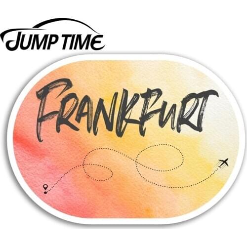 Jump Time for Frankfurt Vinyl Stickers Germany Travel Sticker Luggage Laptop Car Bumper Decal Waterproof Car Accessories