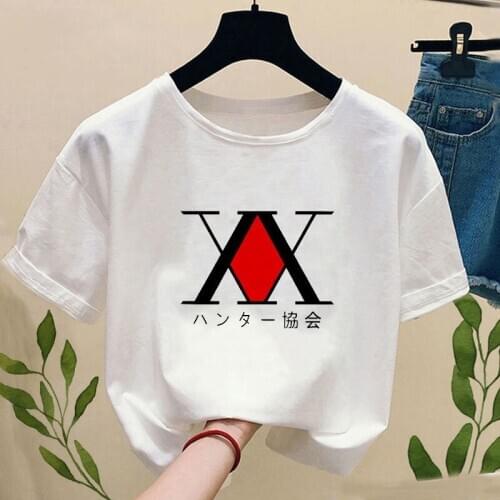 Women Anime Sisso Hisoka T-shirt Girl Casual Cartoon T-shirts Female Camiseta Mujer Summer White Tee Shirt,Drop Ship