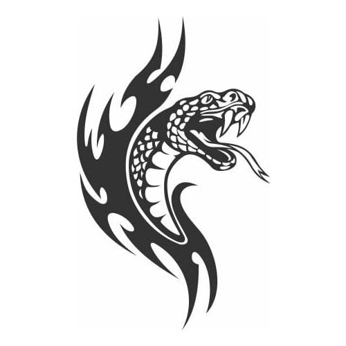 Angry Snake Is Revealing Tongue Vinyl Car Decals For Car Body Window Door Mural Detachable Art Top Quality FA204