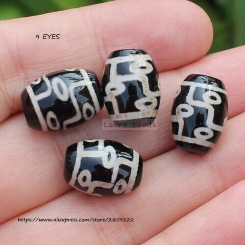 1Piece, 10x14mm Natural Tibet Dzi Black Agate beads ,many pattern ,For DIYJewelry making! Mixed wholesale for all items