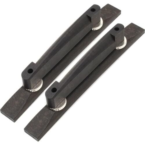 1pc Guitar Bridge 6 String Archtop Adjustable Floating Ebony Bridge Parts For Jazz Guitar Bass Guitarra Replacement Tailpiece