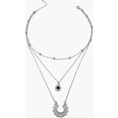 12Pcs/lot Multi-layer Pendant Necklace for Women Fashion Necklave Wholesale