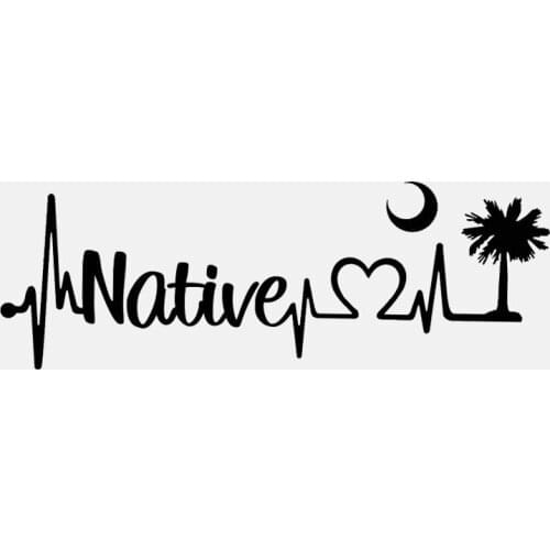 15.2CM*5.2CM Car Sticker Native Heartbeat Lifeline Vinyl Motorcycle Decal