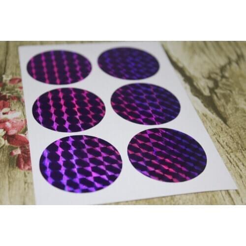 3.8cm Purple Hologram round stickers, envelope seals