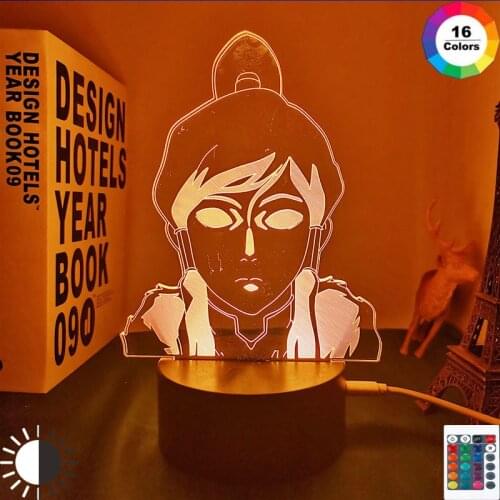 3D Lamp Korra Avatar The Last Airbender for Home Decor Birthday Gift Led Night Light Avatar Room Decor Light Korra