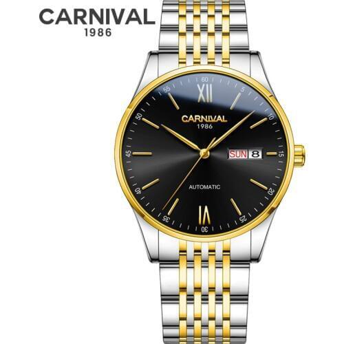 Carnival Mens Watches Top Brand Luxury Waterproof Seiko Mechanical Watch Men Fashion Sapphire Automatic Watch Male Sport Watches