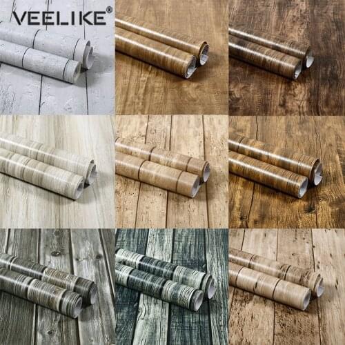 Home Decor Vinyl Wallpapers for Furniture Self Adhesive Countertop Closet Renovation Contact Paper Decorative Wood Wall Stickers