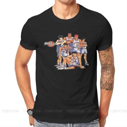 Basketball Team Harajuku TShirt SlamDunk Sports Manga Sakuragi Shohoku Creative Tops Casual T Shirt Men Short Sleeve Gift