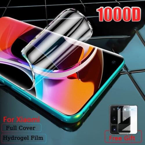1000D Full Cover Hydrogel Film For Xiaomi Mi 11 Note 10 Lite 9 8 10T 9T Pro Ultra Screen Protector Mi 11i A3 2 Lite 5g Not Glass