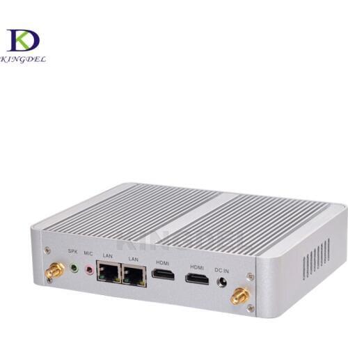 Htpc N3150 Dual LAN Mini pc Windows 7 Linux Mini Computer 4*USB 3.0 2*HDMI Alloy Case 4K HD Graphics Card Linux Windows tv box