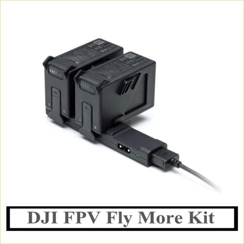 DJI FPV Fly More Kit With Two DJI FPV Intelligent Flight Batteries and a DJI FPV Battery Charging Hub for extended flight time
