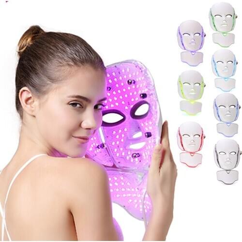Beauty Photon LED Facial Mask Therapy 7 colors Light Skin Care Rejuvenation Wrinkle Acne Removal Face Beauty Spa