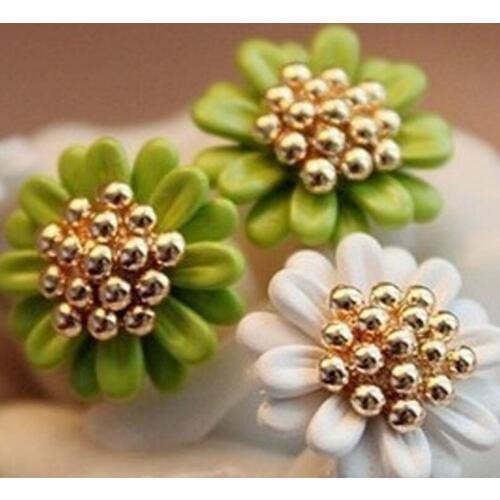 Small Daisy Flowers Earrings Korean Imports Earrings Earrings Jewelry Female Korean Elegant And Elegant Fashion