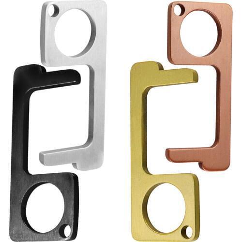 Metal Brass EDC-Door Opener Avoid-Germs Alloy Tool Hygiene-Hand-Antimicrobial Stylus Portable Key Accessories