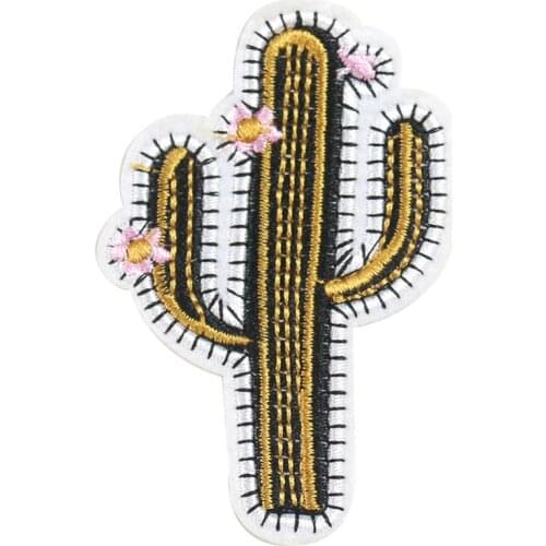 Cartoon Cactus Patch Computer Embroidery Badges Can Be Hand Sewing Ironing Sticker On Cloth