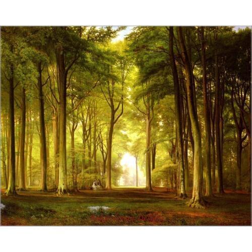 Needlework for embroidery DIY French DMC High Quality - Counted Cross Stitch Kits 14 ct Oil painting - Two Women In A Glade