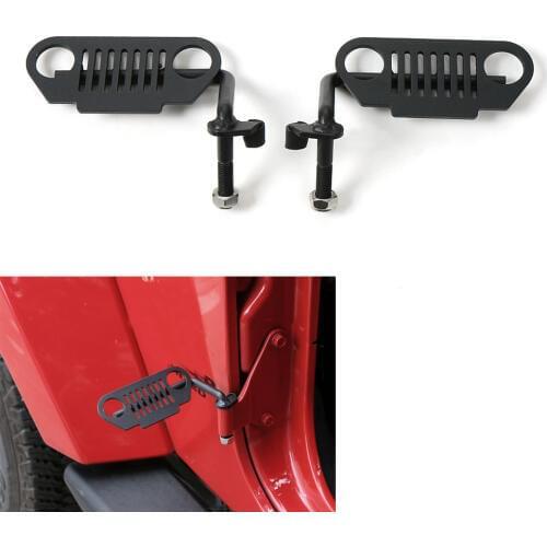 Car Exterior Door Hinge Foot Pedal Pegs Rest For Jeep Wrangler 2007-2016 Doorless Black Car Styling Auto Parts Accessories