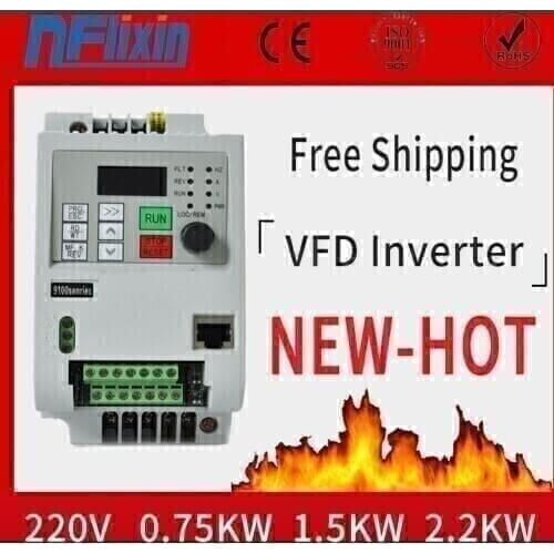 NFLixin 0.75KW 220V VFD Single Phase input and 3 Phase Output Frequency Converter/Adjustable Speed Drive /Frequency Inverter