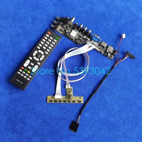 Fit B156HB01/B156HTN01/B156HTN02/B156HTN03 screen control card kit 40 Pin 1920*1080 LVDS 3663 DVB USB+VGA+AV digital signal