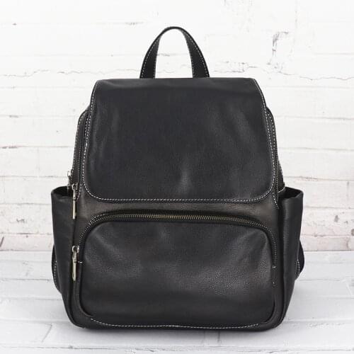 Knapsack Women Genuine Cow Leather Backpacks Female Shoulder Bags Casual Travel Book Bags Casual School Bags Bagpack Mochilas