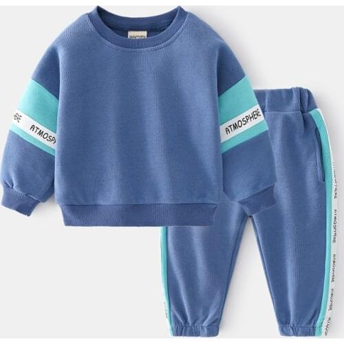 Sports Set Children Autumn Hoodie Sweatshirt Sport Pants спортивный костюм детям Casual Fashion Pullover Kids Two Piece Set