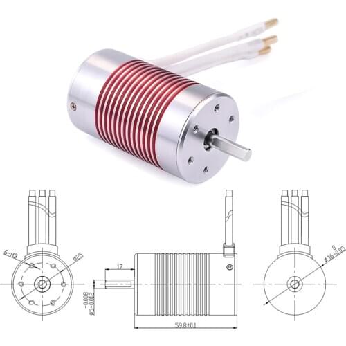 SURPASSHOBBY Platinum Waterproof Series 3660 4300KV 3800KV 3300KV Sensorless Brushless Motor Engine for 1/10 RC Car Truck Model