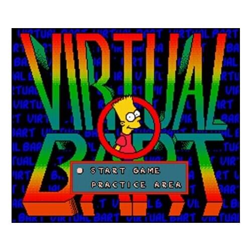 Virtual Bart 16 bit Big Gray Game Card For NTSC Game Player Drop Shipping