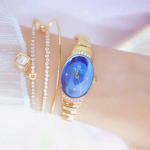 Diamond Women Watch Famous Luxury Brands Blue Dress Ladies Watches Small Dial Bracelet Watch Women Waterproof Female Wristwatch