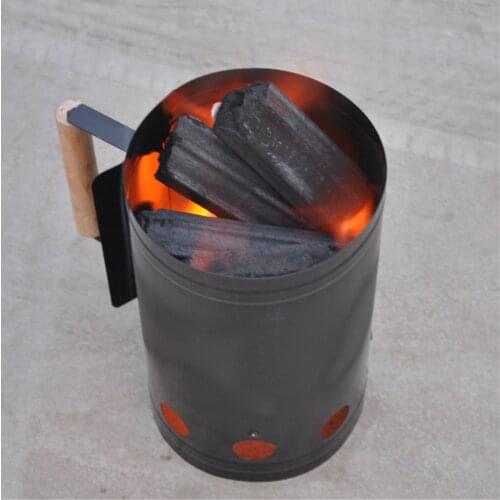 1pc Stainless Steel Chorcoall Grills Ignition Barrel Barbecue Fire Starter Bucket Stove BBQ Rack Tool Accessory Outdoor Kitchen