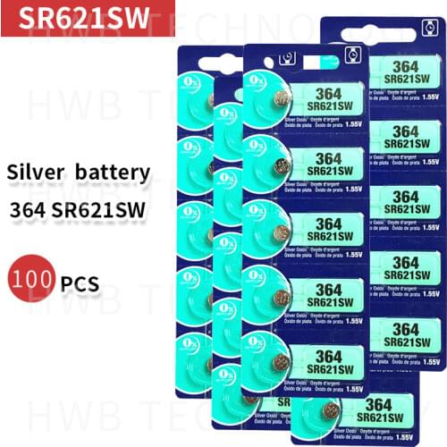 100X RETAIL LONG LASTING 364 SR621SW V364 SR60 SR621 AG1 Watch Battery Button Coin Cell MADE IN JAPAN 100% Original Brand