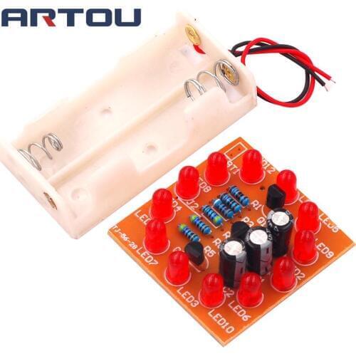 12 LED Cycle Light Production Kits Electronic Production Parts DIY Training Water Lamps