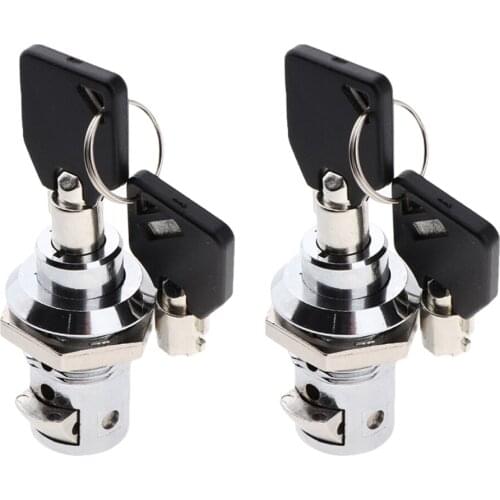 2×Disc Tumbler Cam Lock with 4 Keys Cabinet,Toolbox,Safe Drawer Replacement