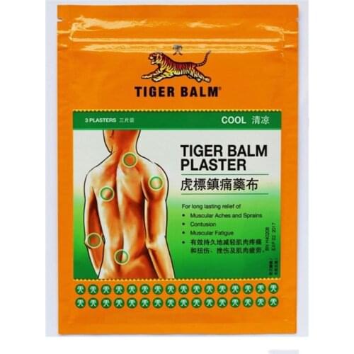 27 Sheets Tiger Balm Plaster Patch / Tiegao, Medicated Pain Relief, Plaster -COOL, Relief of Muscular Aches and Pains 10 x 14 cm