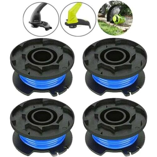 4Pcs Grass Trimmer Spool Line Replacement Spool for Ryobi ac14rl3a 18/24/40v Weed Eradicator Cordless Trimmers Power Tool
