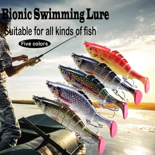 40% Discounts Hot! 5Pcs Multi Jointed Bionic Fishing Lure 6 Segments Life-like Sea Minnow Swimbaits