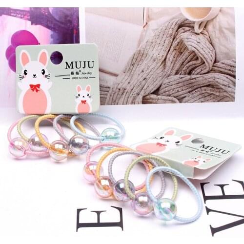 5 pieces/set Cute Childrens Hair Bands Pearl Elastic bands for girls Hair Ties for children Pearl Hair Band Hair Accessories