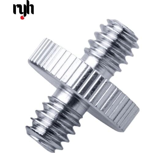 50pcs Camera Accessories 1/4" Male to 1/4" Male Threaded Adapter 1/4 Inch Double Male Screw Adapter Supports Tripod Stand Metal
