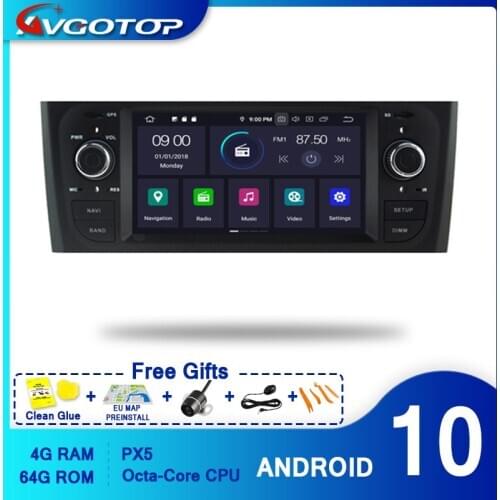 AVGOTOP Android 10 Auto Multimedia for FIAT OLD PUNTO IPS HD Screen GPS Car Navigation