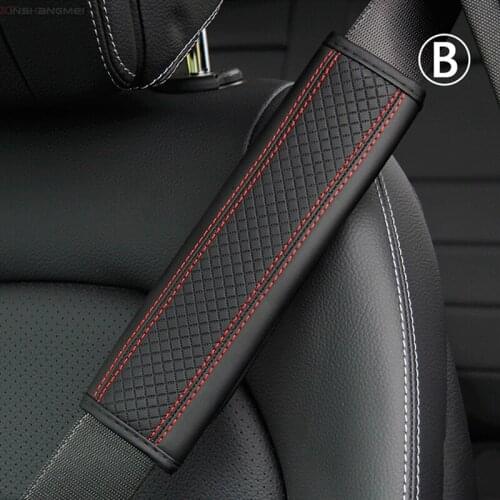 Car accessories seat belt PU Leather Safety Belt Shoulder Cover Breathable Protection Seat Belt Padding Auto Interior Accessorie