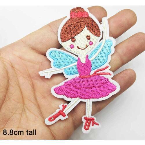 Ballerine Ballerina Ballet Lovely Girl Princess Iron on Embroidered Cloth Clothes Patch For Skirt Dress Clothing Girls Wholesale