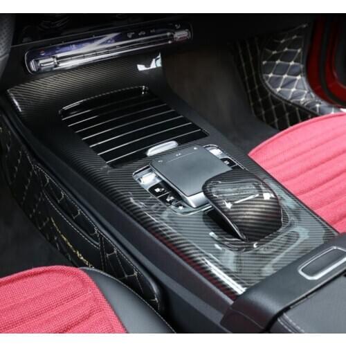 Center Console Stalls Gear Shift Panel Decoration Frame Cover Trim ABS Fit For Mercedes Benz A Class W177 A200 A220 2019