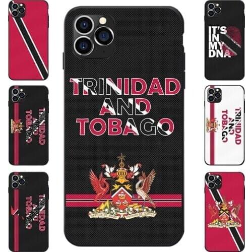 Dots Patterned TPU Phone Cases For iPhone 6 7 8 S XR X Plus 11 Pro Max Trinidad and Tobago National Flag Coat Of Arms
