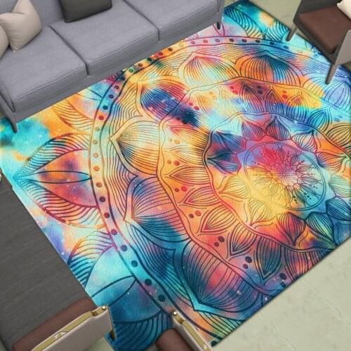 Lotus Colour Area Rugs Large Kitchen Mat Living Room Bedroom Bathroom Sofa Decor Rectangle Carpet Psychedlic Mandala