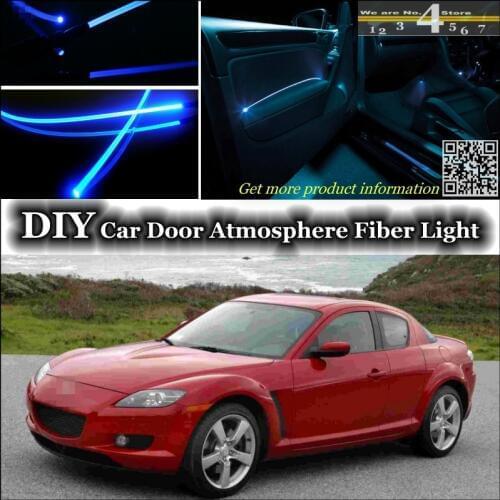 For Mazda RX-8 RX8 RX 8 interior Ambient Light Tuning Atmosphere Fiber Optic Band Lights Inside Door Panel illumination Refit