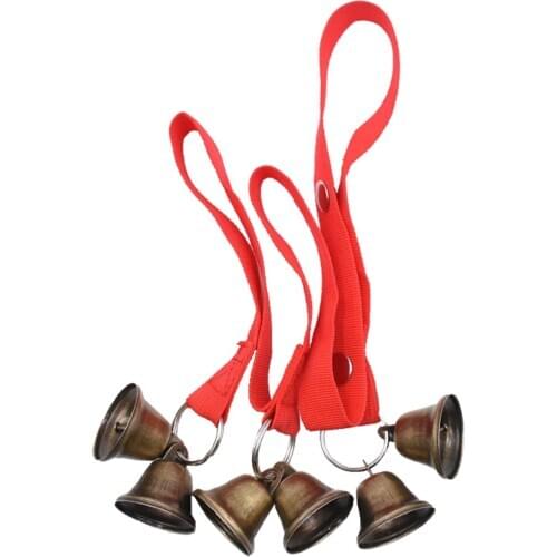 1pc Pet Door Bell Creative Adjustable 6 Bells Dog Door Bell Premium Copper Puppy Potty Bell Home Pet Supplies