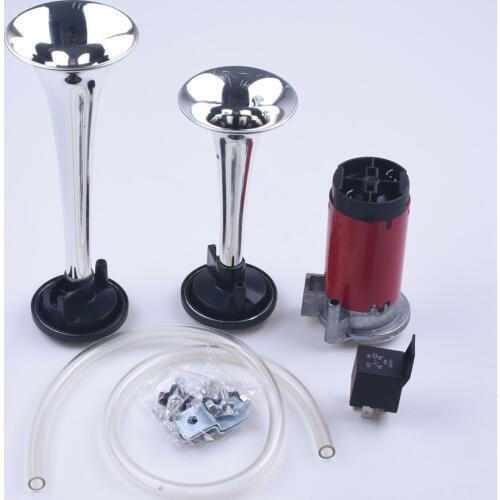 Dual Trumpet Air Horn Car Vehicle Truck Train Lorry Boat Super Loud 12 V with Compressor