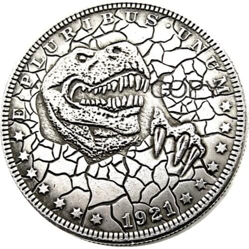 HB(28)US Hobo 1921 Morgan Dollar Silver Plated Copy Coins