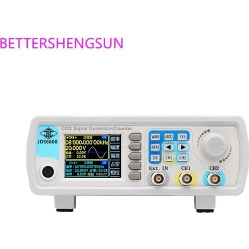 JDS6600 Full CNC DDS Dual Channel Function Arbitrary Wave Signal Source Generator Frequency Meter Counter Project