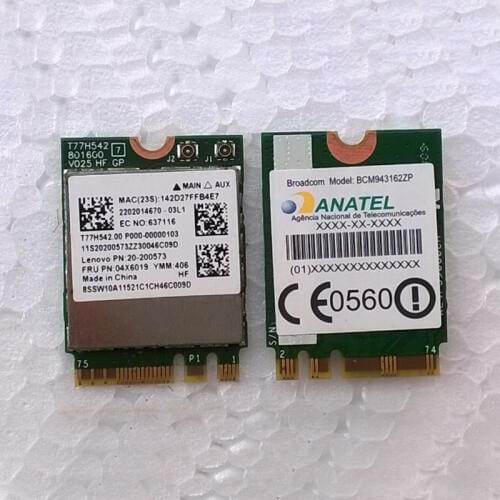 BCM43162 1x1ac+BT4.0 V2 M.2 Combo Card For Lenovo Yoga 3-1170 Yoga 3 14 Series ,FRU 04X6019 20200573