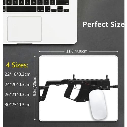 Kriss Vector Submachine Gun Mouse Pad DIY Print Kriss Vector Submachine Rifle Firearm Gun Weapon Kriss